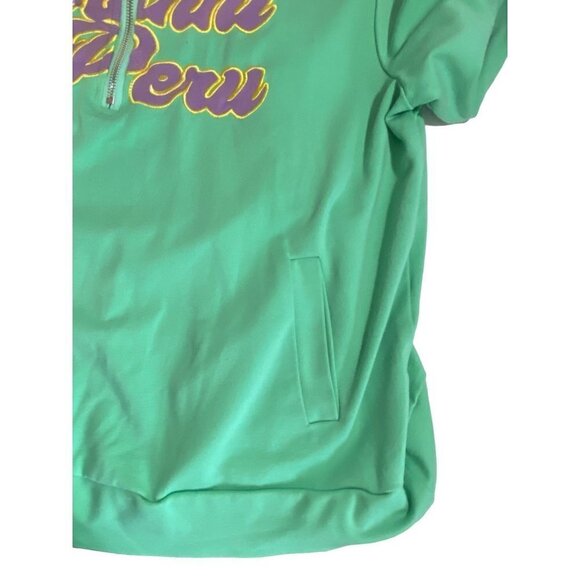 Banni Peru Women's Green Mint Quarter Zipper Sweatshirt with Pockets Size XL - Picture 9 of 10